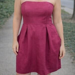 Theory NWT Magenta Strapless Dress size 4
